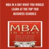 MBA In A Day What You Would Learn At The Top Tier Business Schools Steven Stralser » Courses[GB]