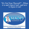 Dustin Higgins - "It's Not Your Thyroid?" - When it is and when it isn't