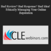 Jennifer Ellis Daniel J. Siegel Bad Review Bad Response Bad Idea Ethically Managing Your Online Reputation » Courses[GB]