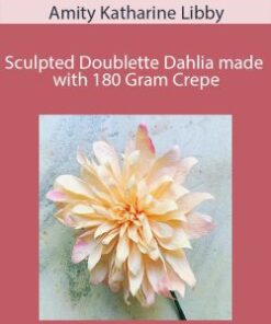 Amity Katharine Libby – Sculpted Doublette Dahlia made with 180 Gram Crepe