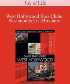 Joy of Life – West Hollywood Bars Clubs Restaurants List Brochure